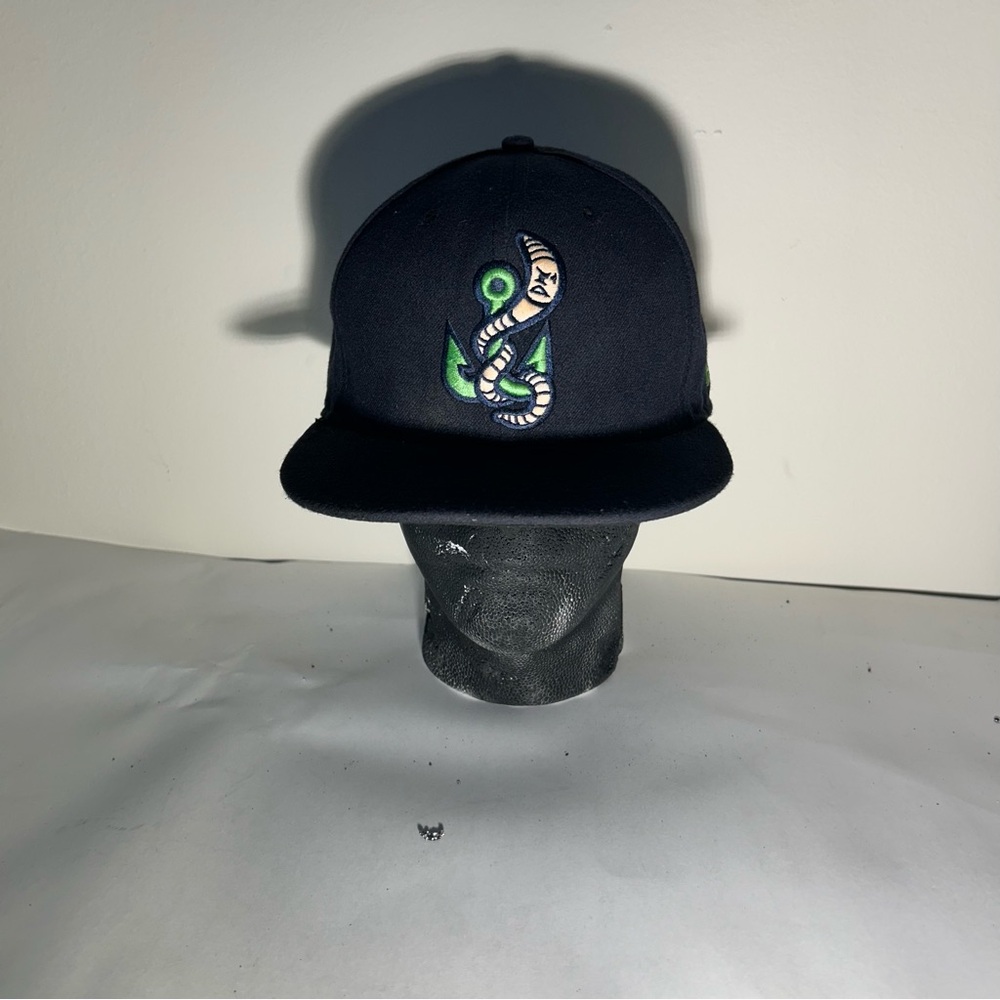 New Era 59Fifty Eugene Emeralds Angry Worm Logo Fitted Hat Size 7 MiLB